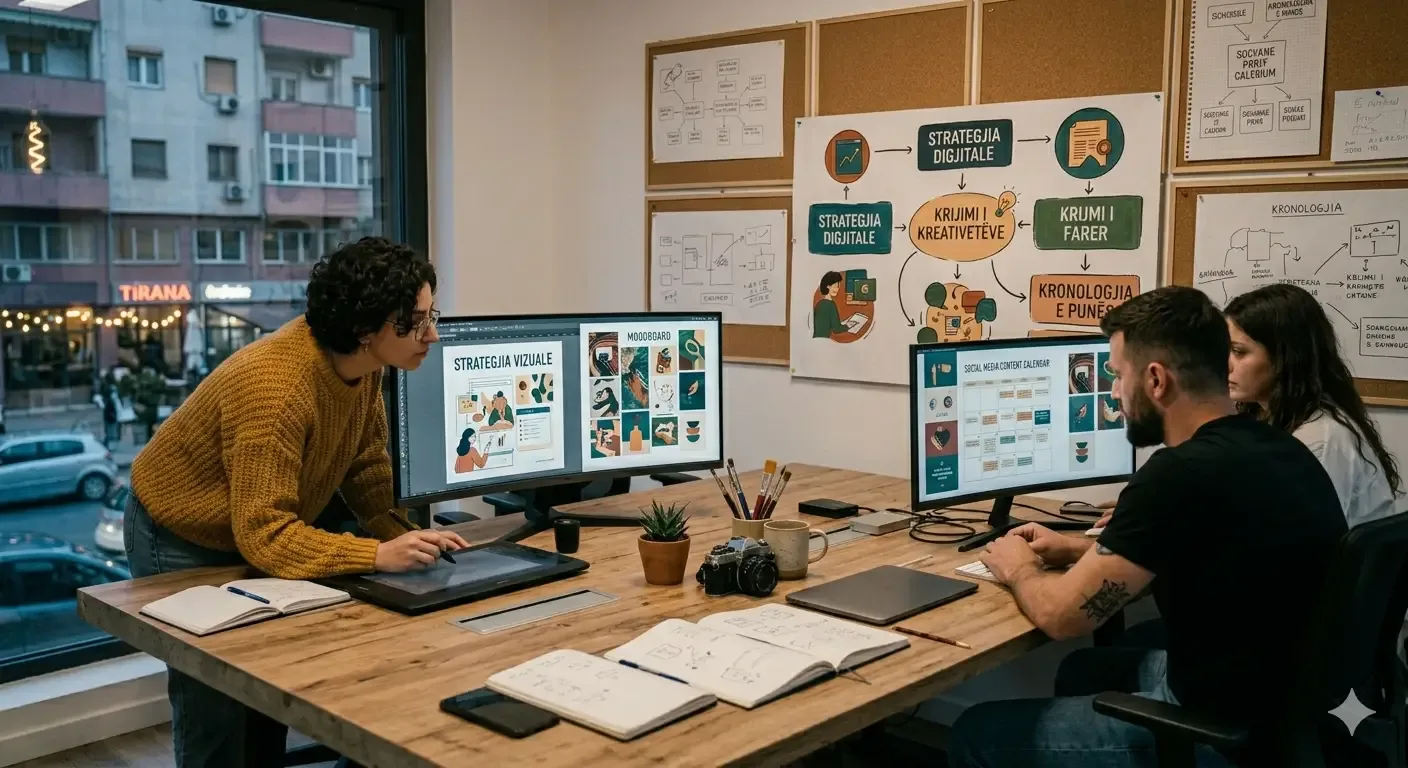 Graphic Designer: Strategjia Vizuale dhe Identiteti i Brandit