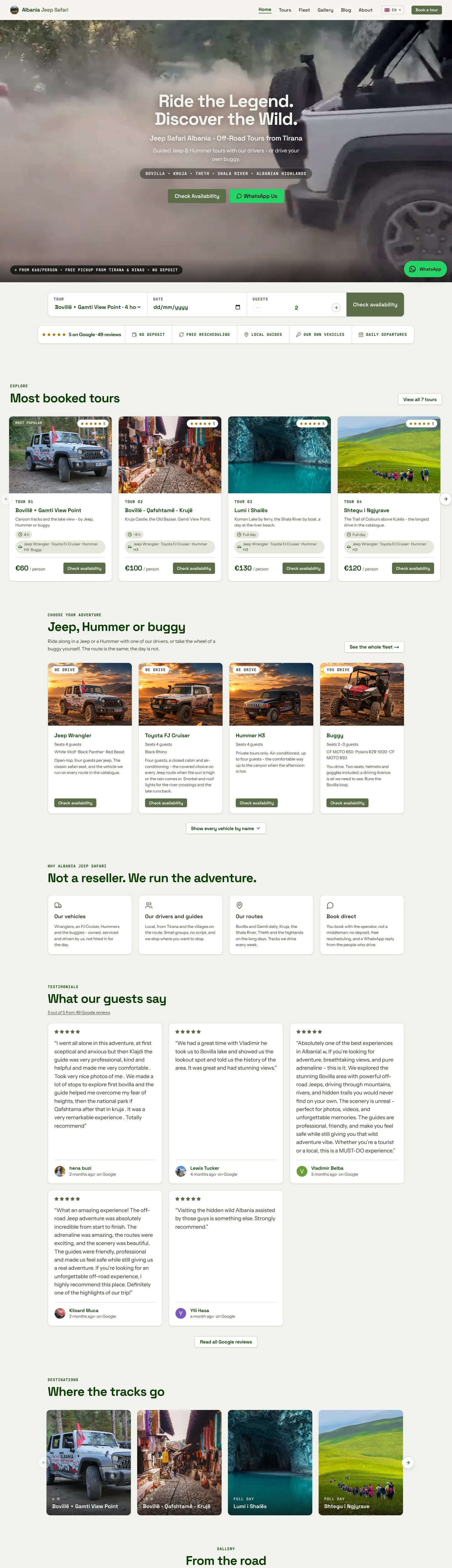 Albania Jeep Safari — pamje desktop